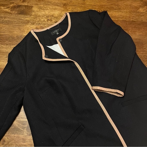 Talbots Snap Up Lined Black Coat Jacket 16W Quiet Luxury Fall Winter - Picture 2 of 12